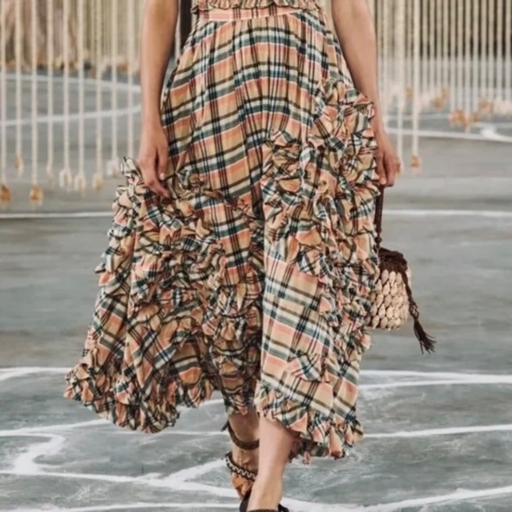 Ulla Johnson Jules Silk Blend CropTop and Annine Skirt US8 NWT